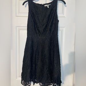 Lc Lauren Conrad Black Lace Fit & Flare Skater Dress